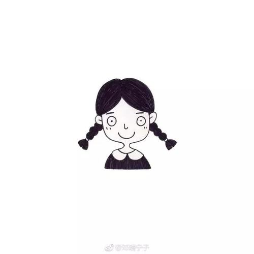 一组漂亮小姐姐头像简笔画,大家都来试试吧