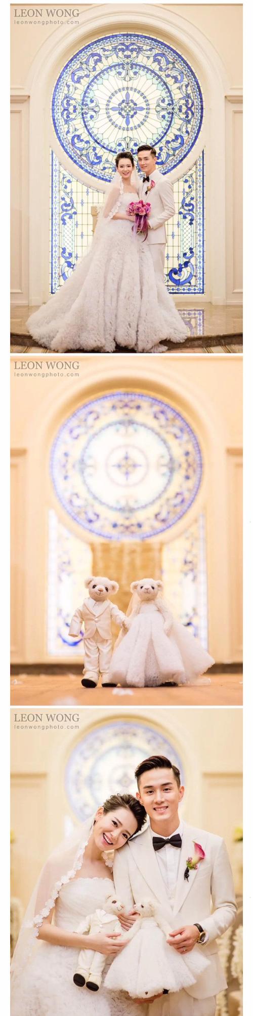 戚薇与李承铉的结婚照不要太甜