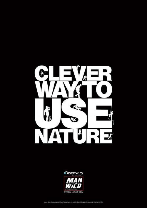 漂亮的英语字母排版-探索频道平面广告封面大图