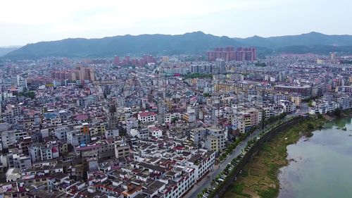 航拍江西省吉安市永新县县城_3840x2160_高清视频素材