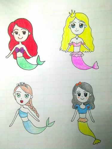 人鱼公主简笔画哪些非常漂亮的美人鱼公主
