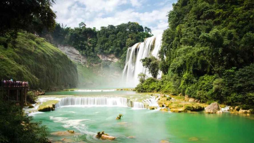 水清山明的黄果树瀑布桌面壁纸