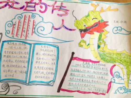 关于龙的传人手抄报图片