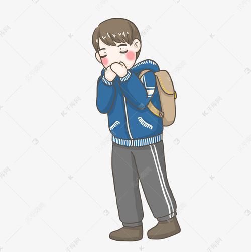 捂住口鼻的学生png
