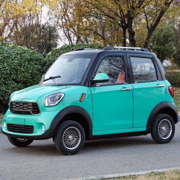 四轮电动车家用小型汽车女士微型电瓶成人全封闭新能源汽车代步车整车