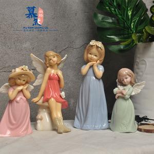 陶瓷女孩摆件