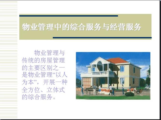 物业管理中的综合服务与经营服务ppt模板预览图1