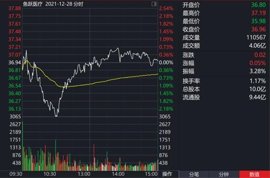 鱼跃医疗002223昨日行情分析20211228