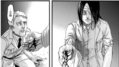 "漫画"进击的巨人:艾伦跟莱纳等人交谈后的表现