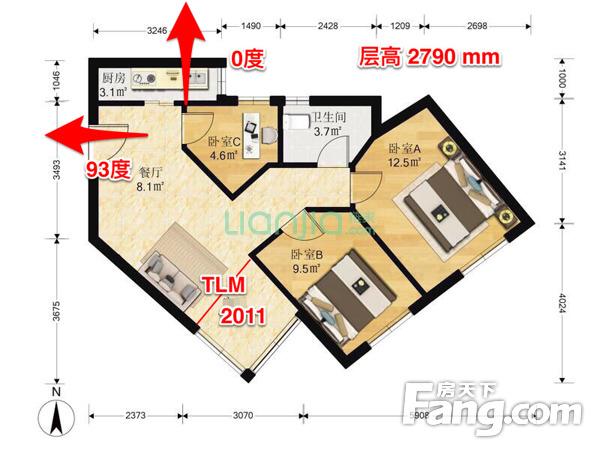 天源大厦 电梯三房 满五年 南朝向 使用 12号口上川站