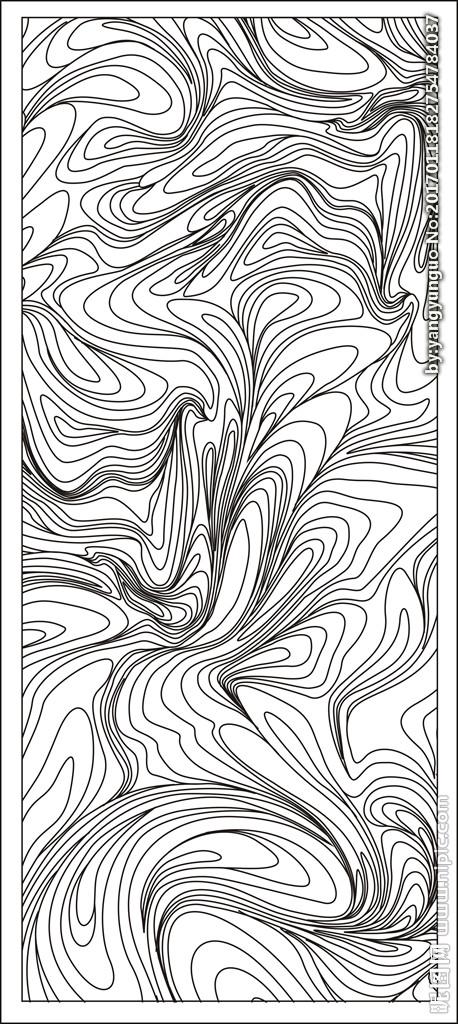 矢量抽象线条图案装饰画图片