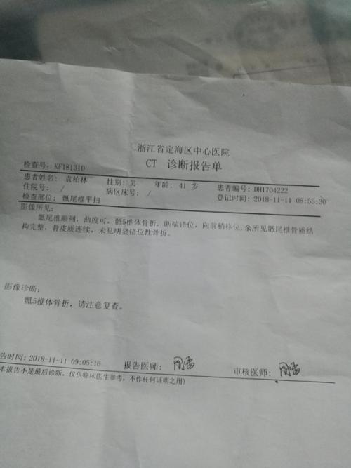 回来绐公司上交了诊断证明ct报告单一个月休假单!