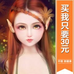 转手绘画暗黑风照片q版真人漫画插画人物设计画像头像