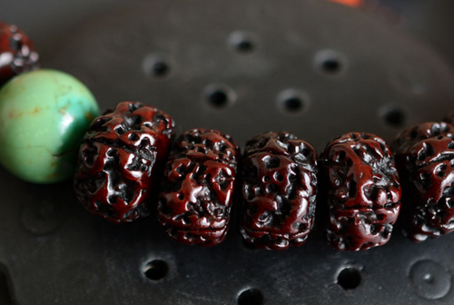 藏传百年藏式五瓣老金刚菩提子手持