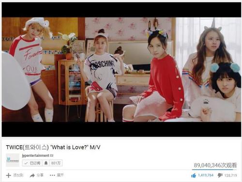 《what is love?》油管mv播放量高达8900万