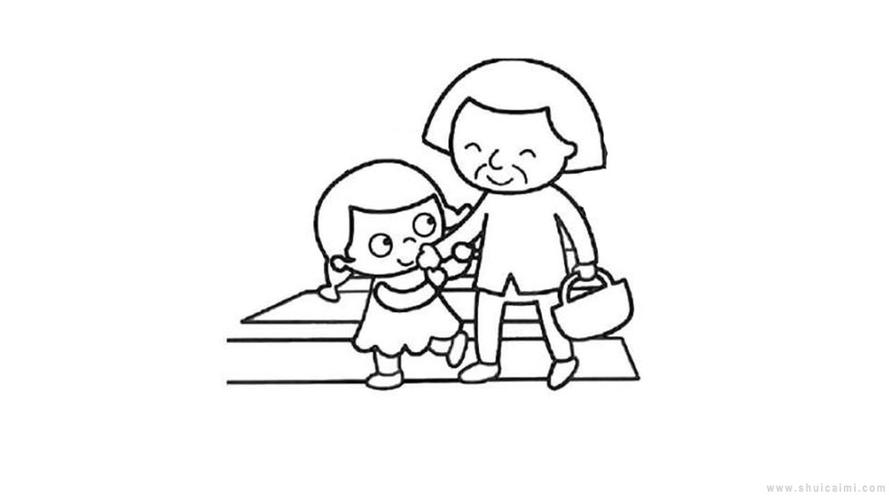 第一步画出老奶奶这一篇文章告诉你扶老人过马路简笔画怎么画,让你画