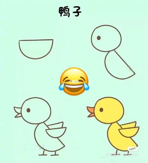 不能说是一模一样_简笔画_人文_绘画