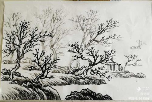 在浙江省老年大学网络课学山水画