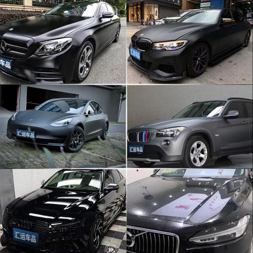 贴膜汽车车贴车身施工全国金属黑武士车改水晶改色膜