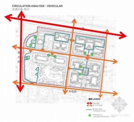 绿色可持续性多功能住宅建筑总平面图