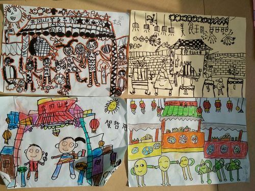 大班命题画《井冈美食节》