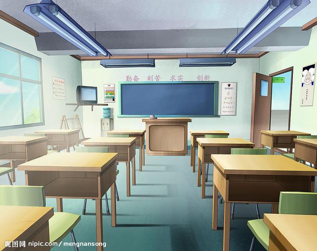 求卡通的学校背景或是教室的背景