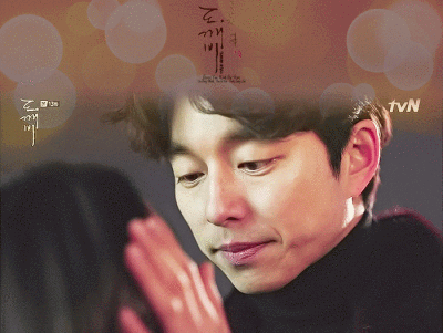 孤单又灿烂的神-鬼怪# 孔刘 金高银 kiss动图 (cr:logo)