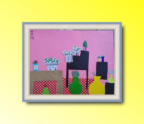 七彩熊美术工作室 提高b班 作品展示 拼贴画(乔纳斯.