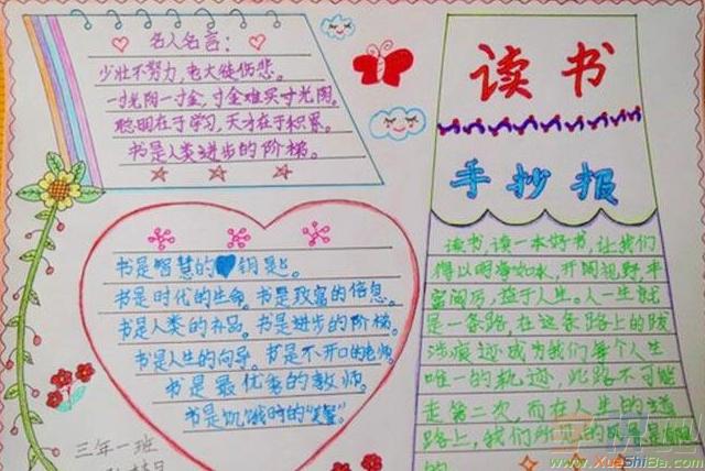 读书手抄报文字图片
