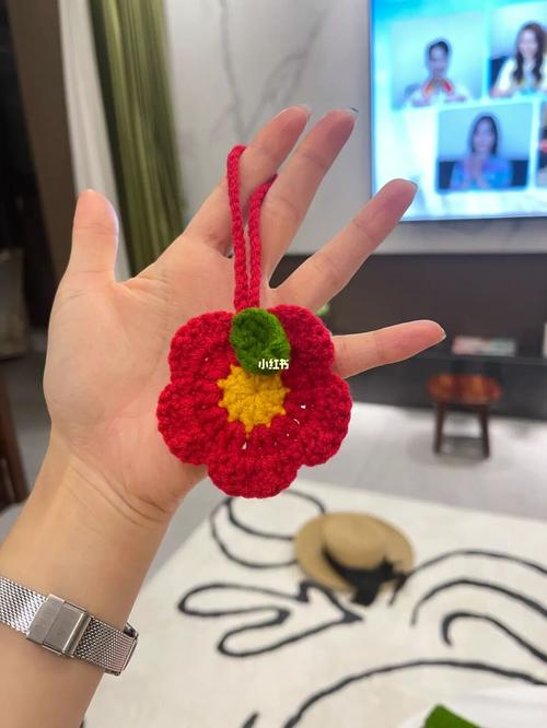 钩针小红花_小红花_钩针_兴趣爱好_手工