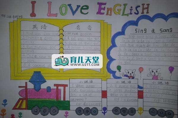 三年级英语手抄报内容大全,英语故事手抄报大全