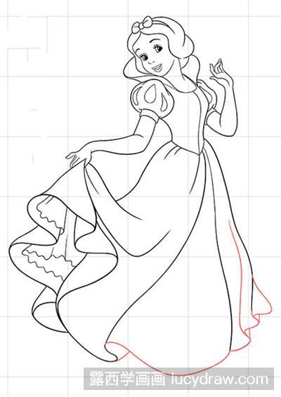 儿童画教程:教你画白雪公主