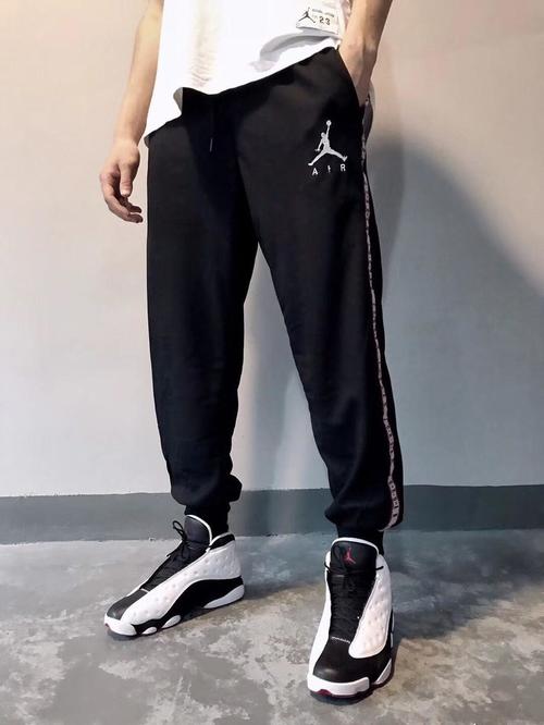 nikejordon13耐克aj13熊猫限量复古串标收脚裤