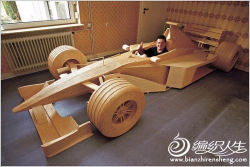 创意手工diy 木头制作赛车教程