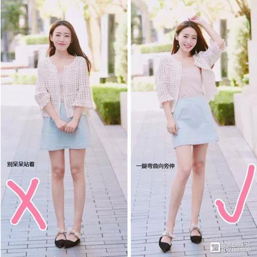 拍照教程:7个一学就会的拍照姿势,让你显高显瘦显腿长