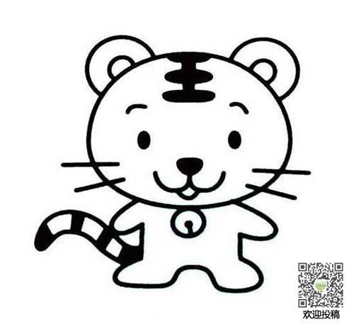 老虎小动物简笔画