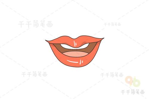 嘴巴简笔画步骤图