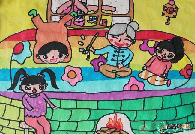 和谐家庭少儿绘画作品