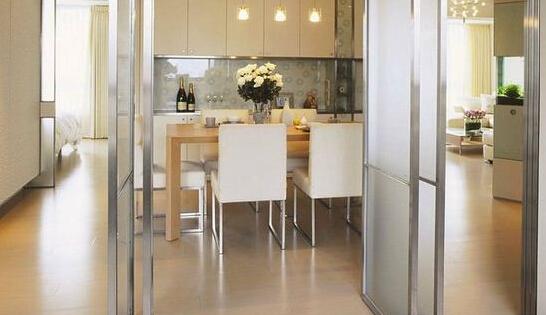 客厅装修隔断玻璃移动门装修效果图