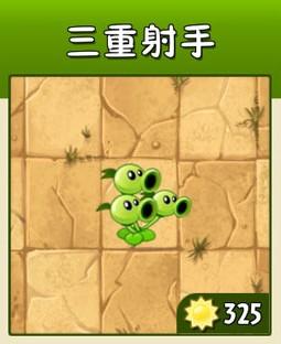 植物大战僵尸植物图鉴三重射手