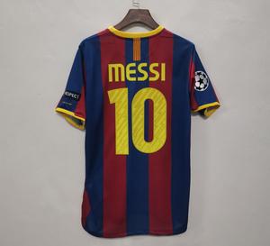 1011欧冠版巴萨主场球衣经典复古巴塞罗那10号梅西6号