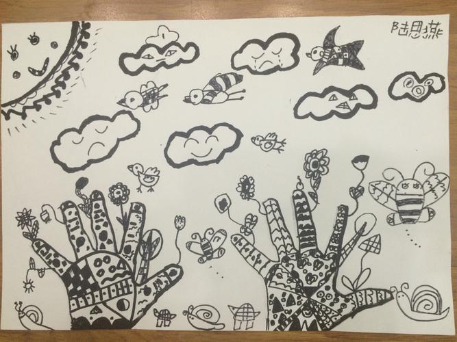 小手树(线描画)