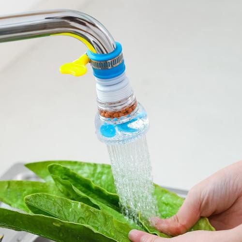 黑科技360水龙头水龙头360度旋转沥水器麦饭石过滤花洒家用厨房防