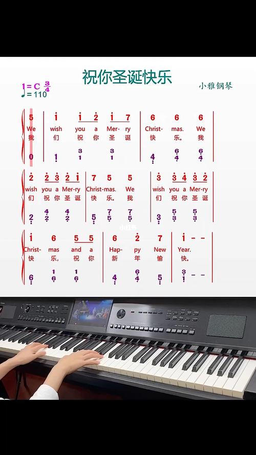 《祝你圣诞快乐》_钢琴_简谱_钢琴弹奏_娱乐_音乐