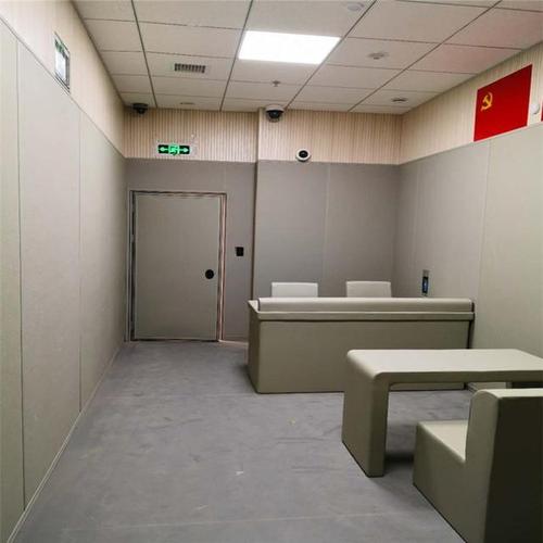审讯室防撞桌椅 纳声询问室防撞阻燃软包桌椅品牌厂家