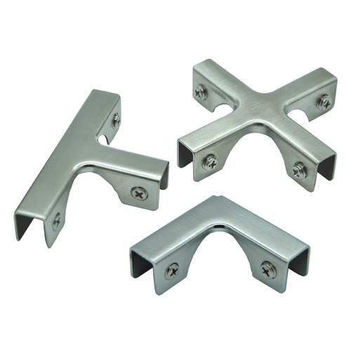 304不锈钢u型玻璃夹固定夹子层板托 l型鱼缸口加固夹