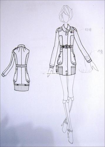 冬装服饰简笔画