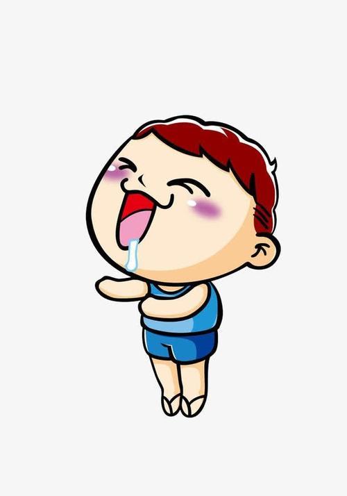 可爱流口水贪吃垂涎三尺卡通手绘嘴馋吃货贪吃表情