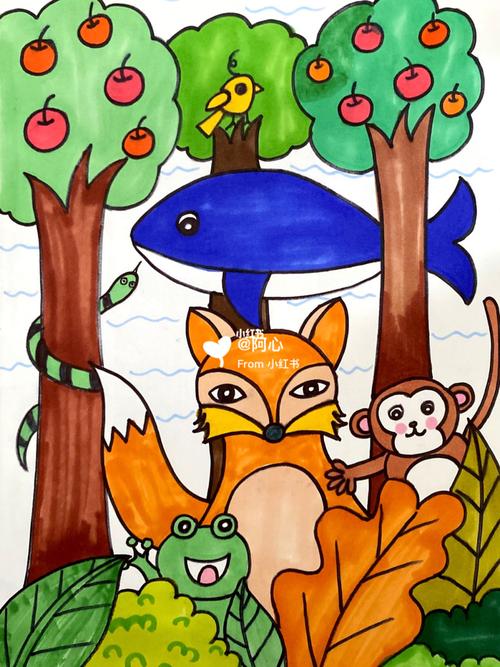儿创《奇幻森林》_创意儿童画_文化_绘画