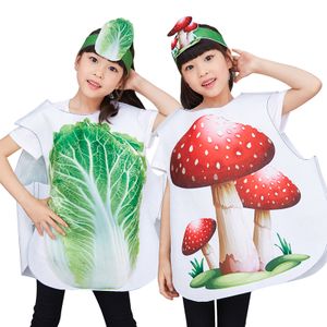 儿童环保演出服幼儿蔬菜水果动物造型手工diy时装秀亲子表演服装